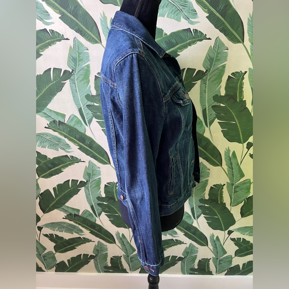 Gap Vintage Dark‎ Denim Jean Jacket Coat Womens Small Cotton - Picture 5 of 6